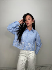Camicia clean gessata
