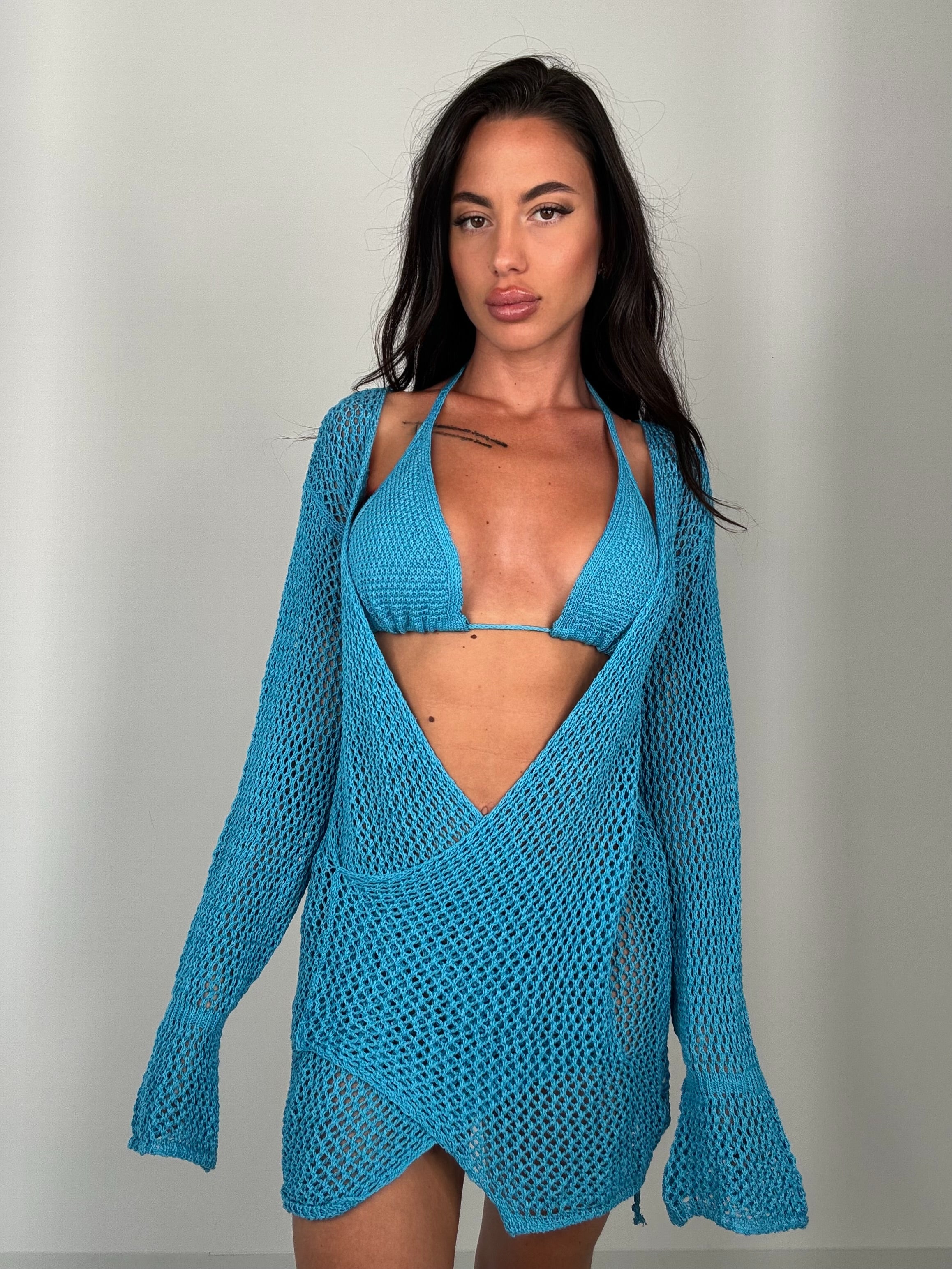 Copricostume cosmo azzurro
