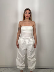 Pantaloni helix bianco