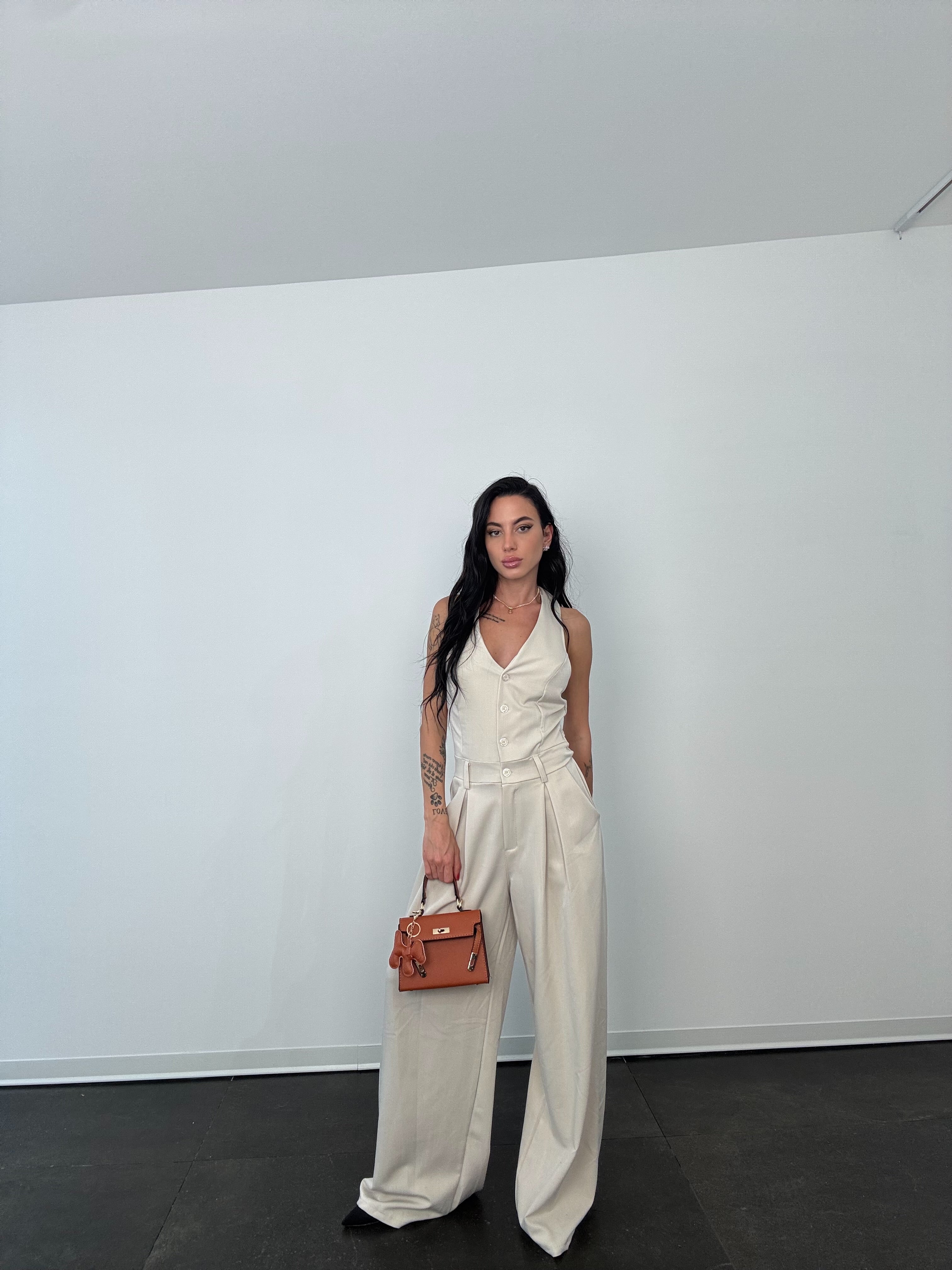 Jumpsuit business beige