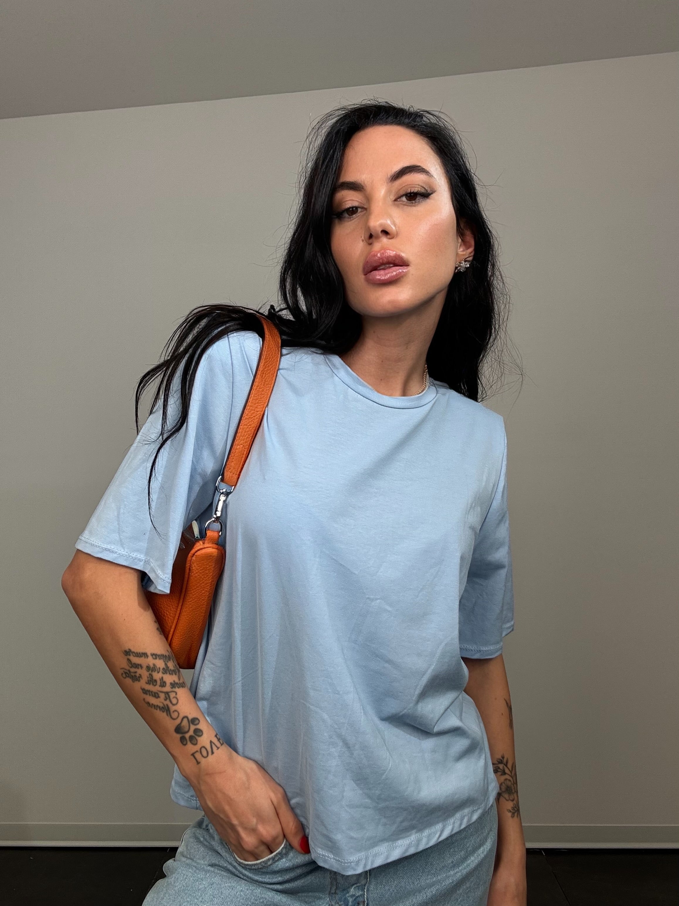 T-shirt joy azzurro