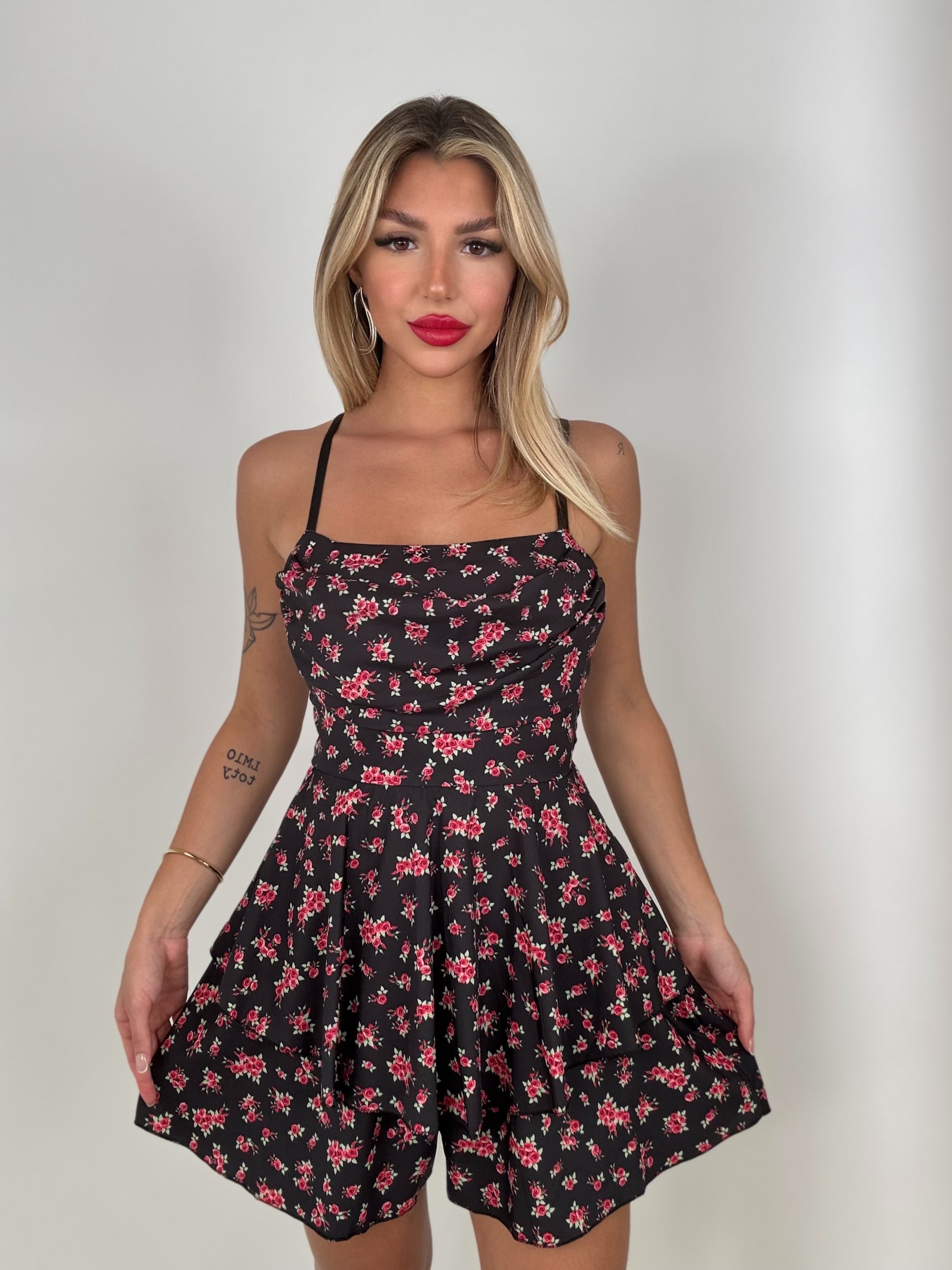 Dress LAOS fiori neri