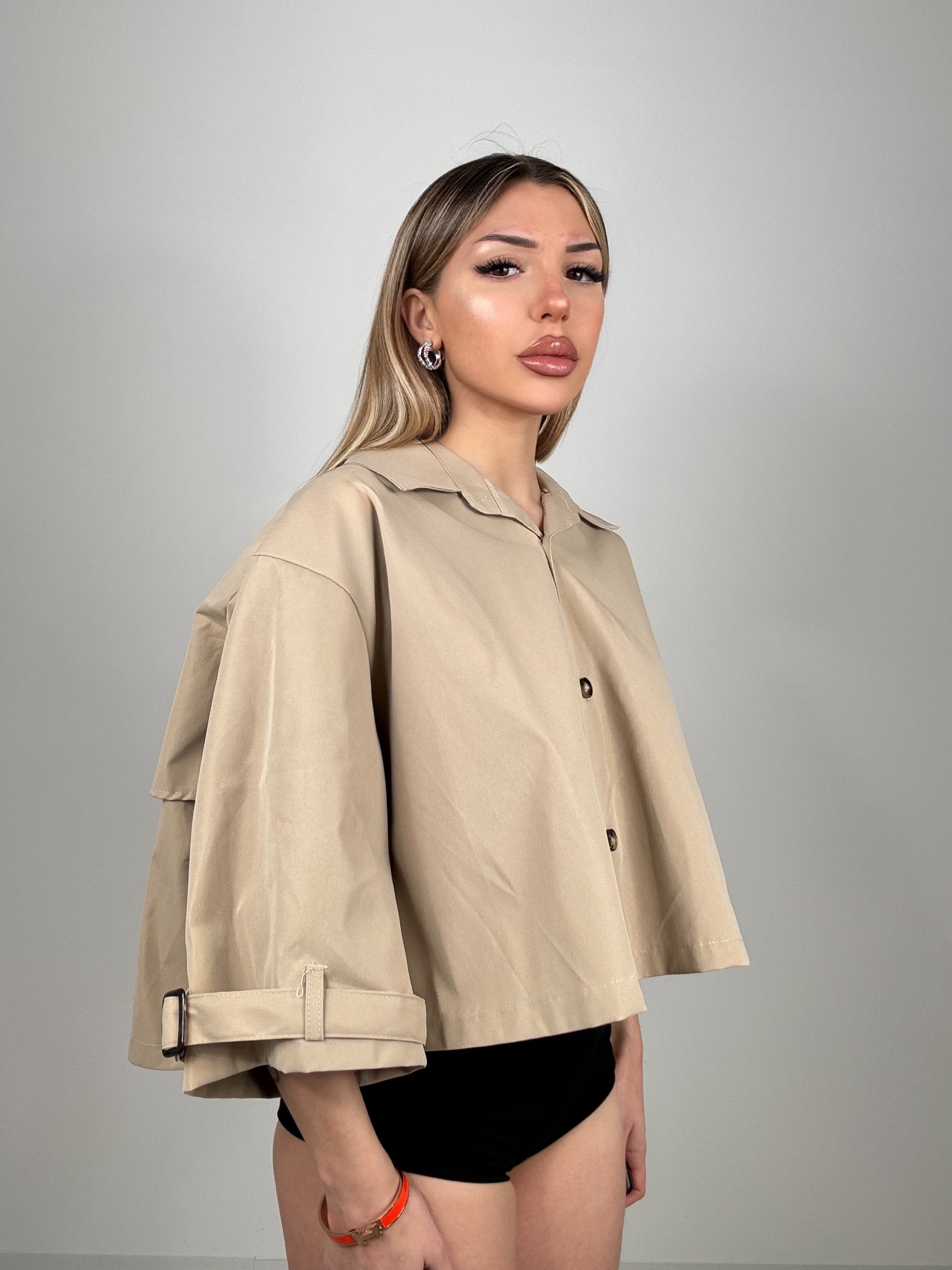 Mini trench beige