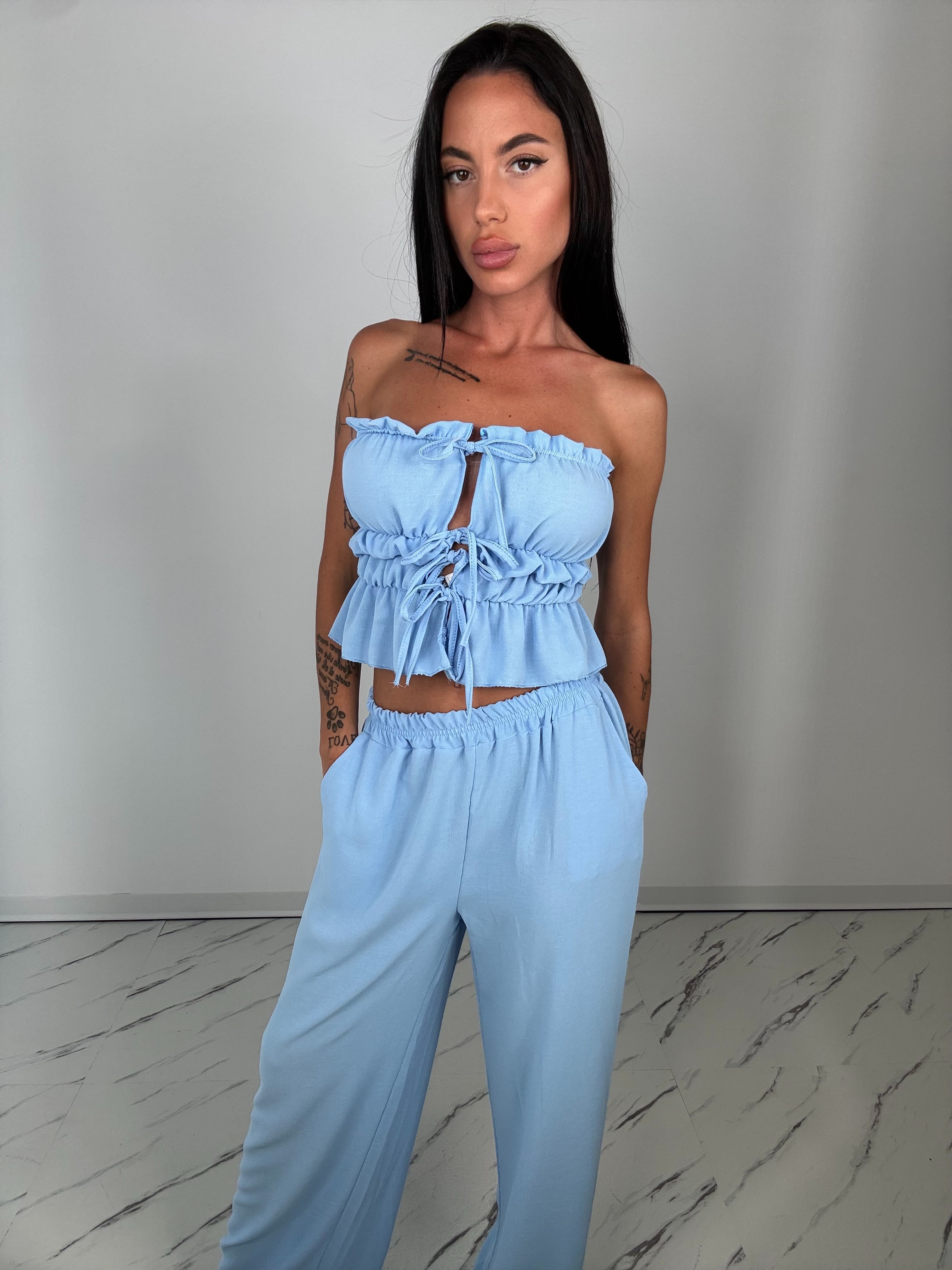 Co/ord Ginee azzurro