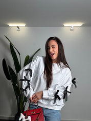 T-SHIRT BOW BIANCO