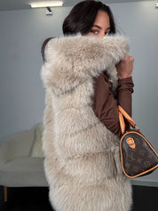 PELLICCIA SMANICATA BEIGE