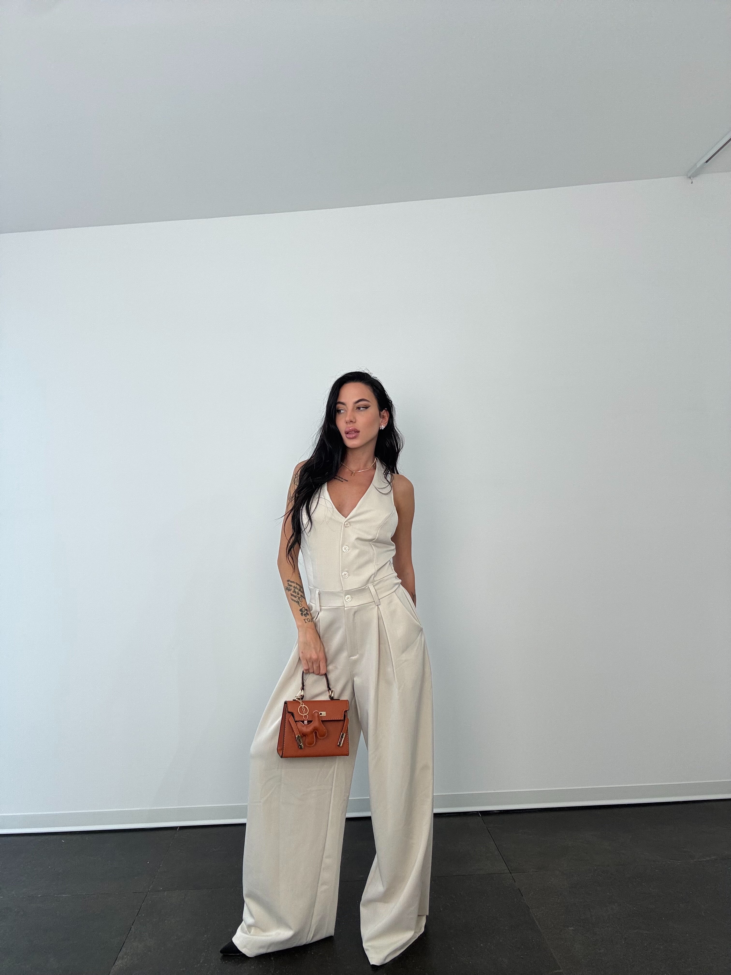 Jumpsuit business beige