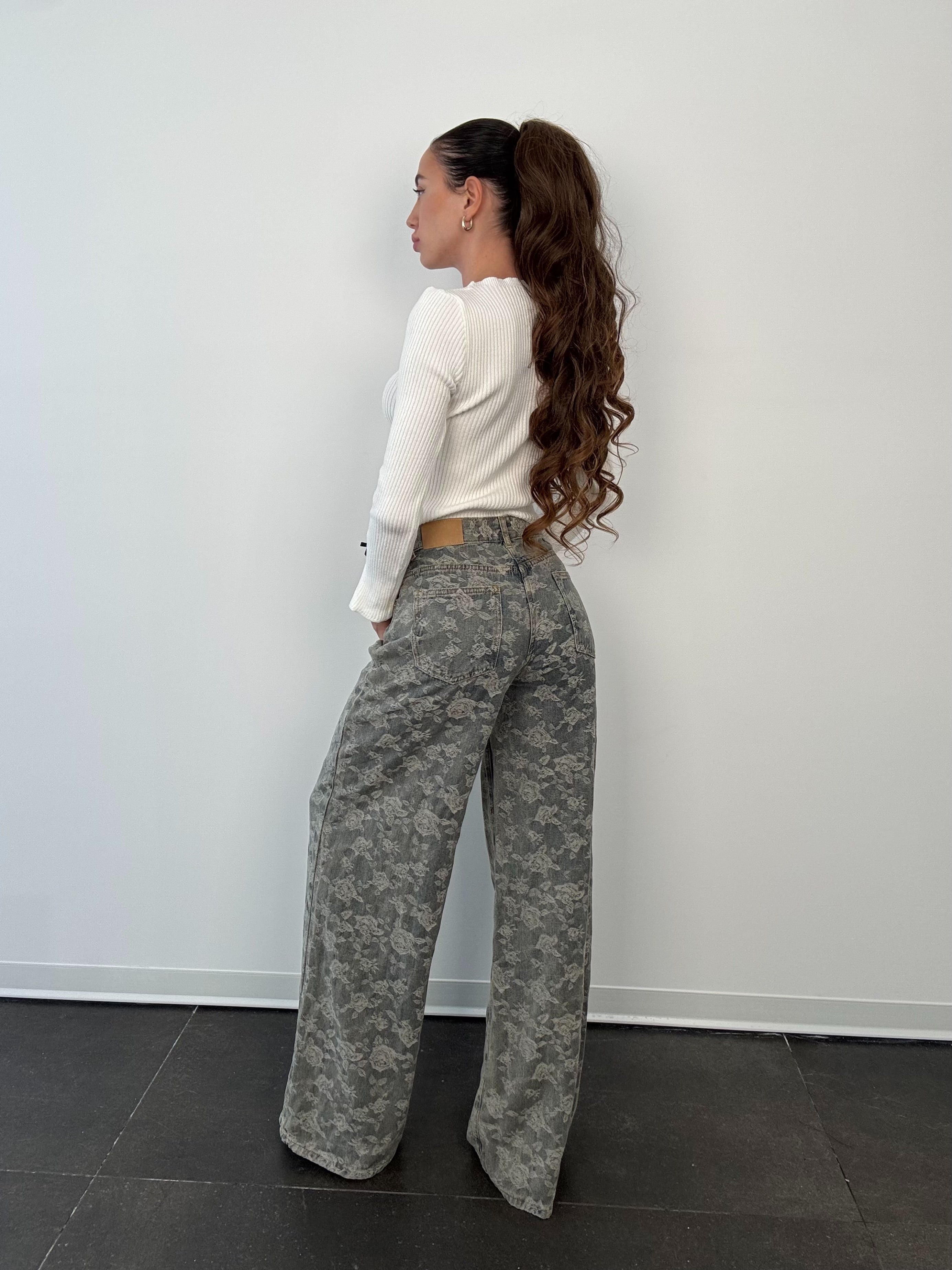 JEANS ROSE GRIGIO