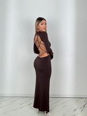 Dress Anima long cioccolato