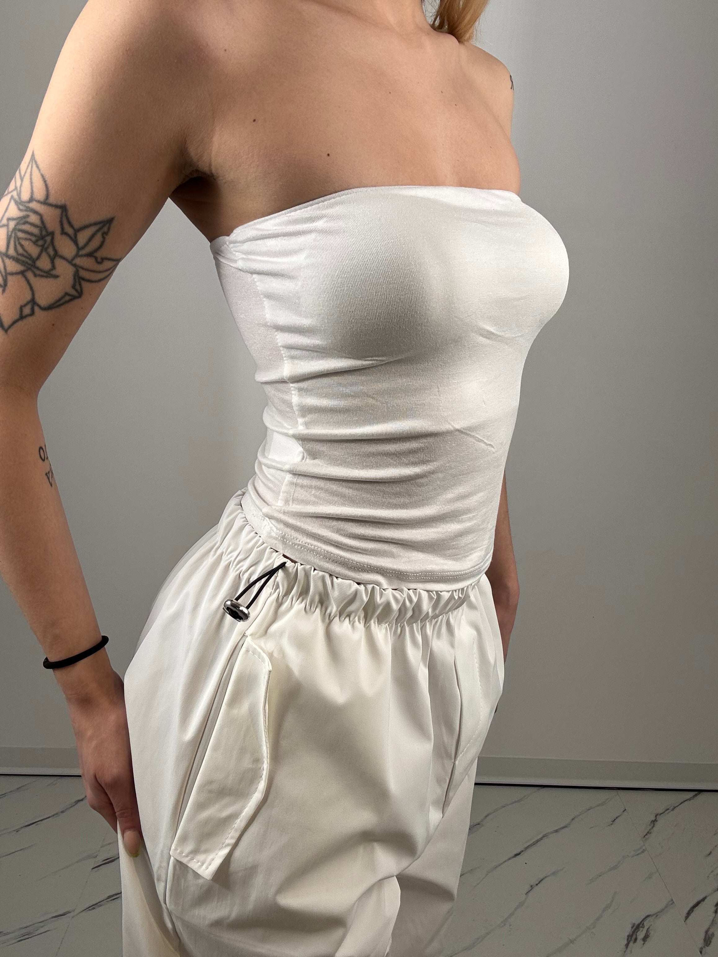 Top viscosa bianco