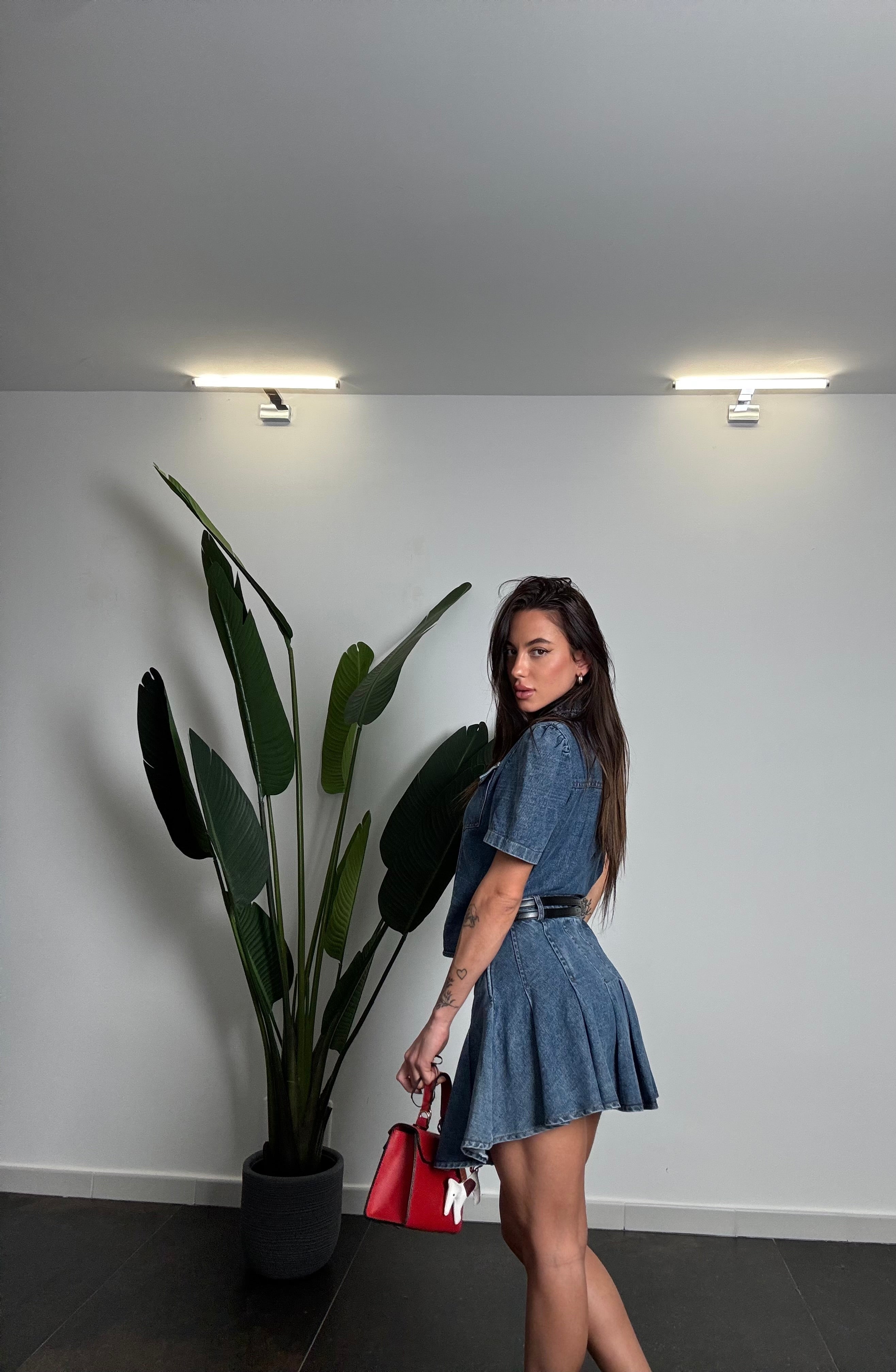 Jumpsuit denim skirt