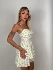 Dress LAOS fiori bianco