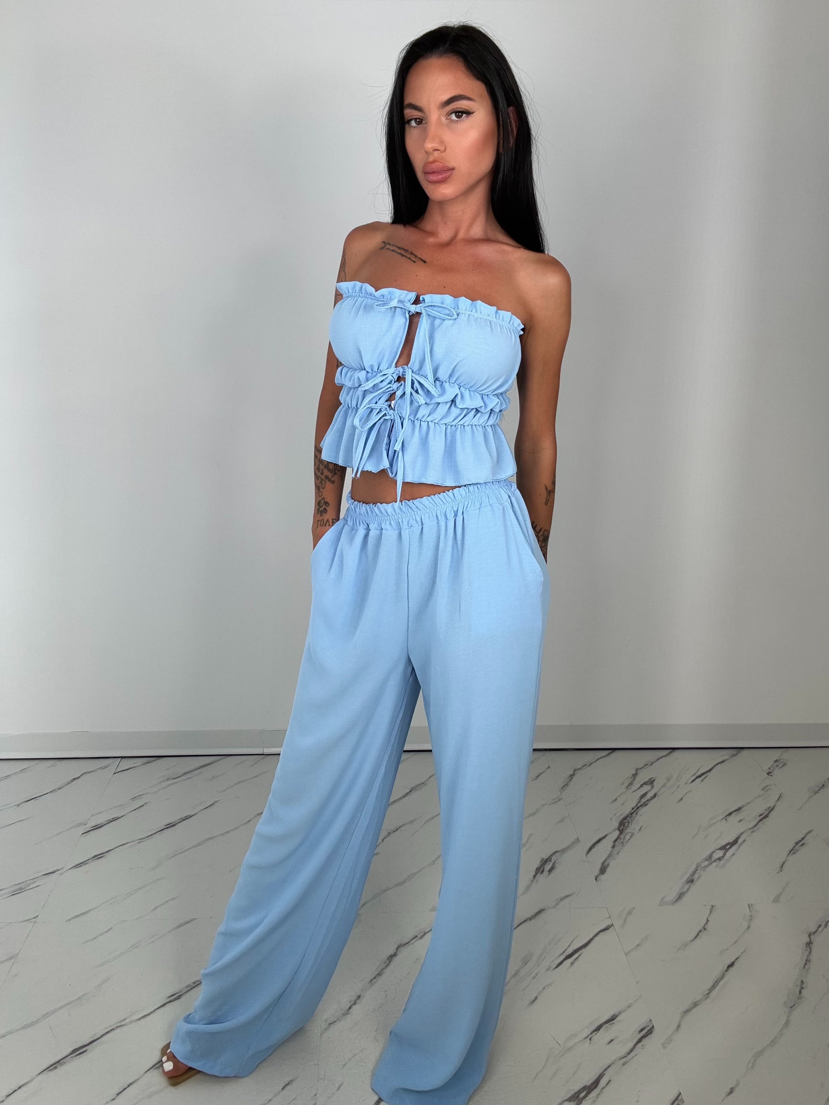Co/ord Ginee azzurro