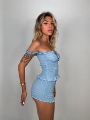 Co/ord sahar azzurro