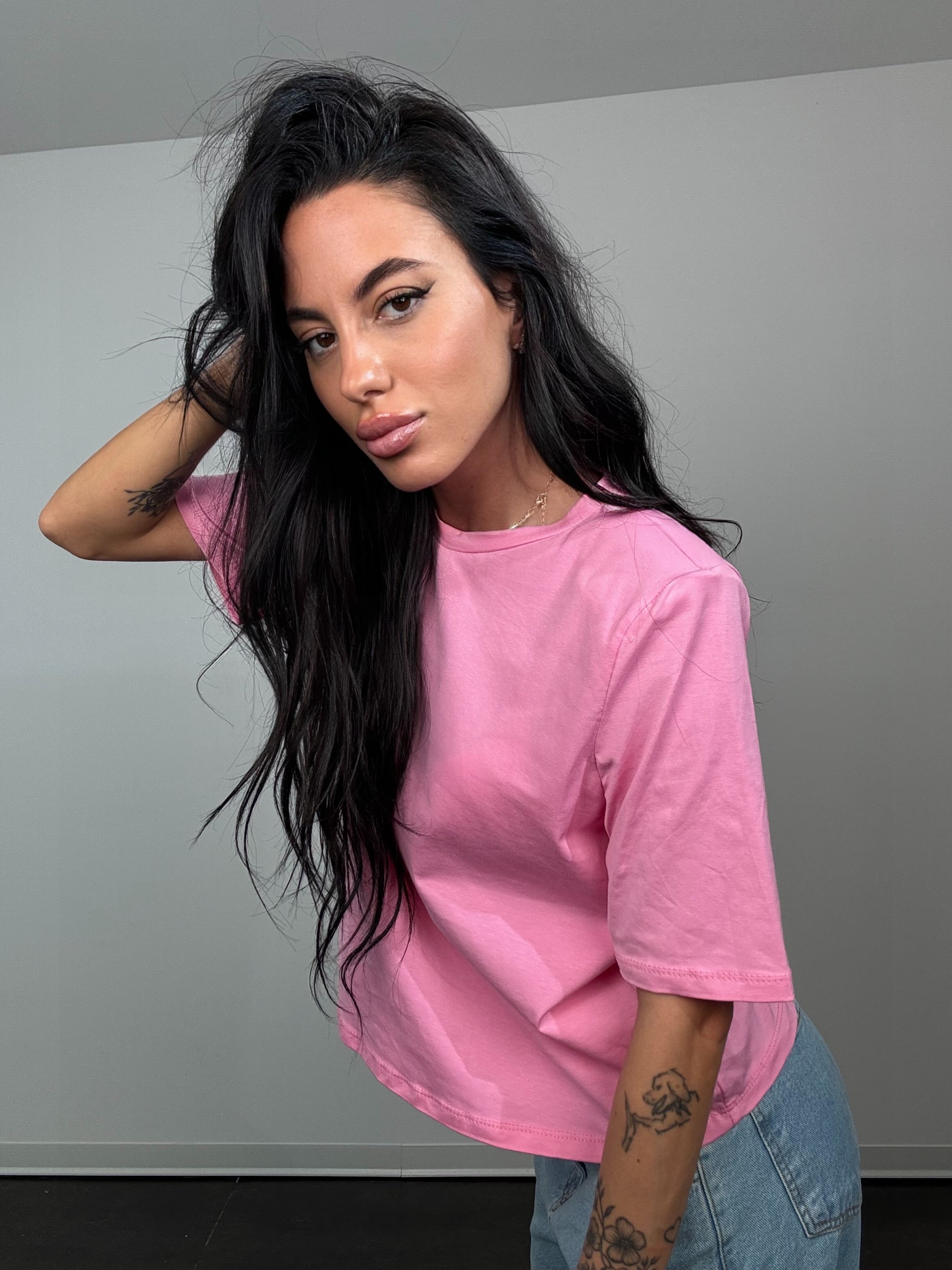 T-shirt joy rosa