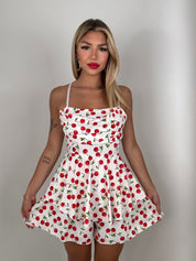 Dress LAOS ciliegie bianco