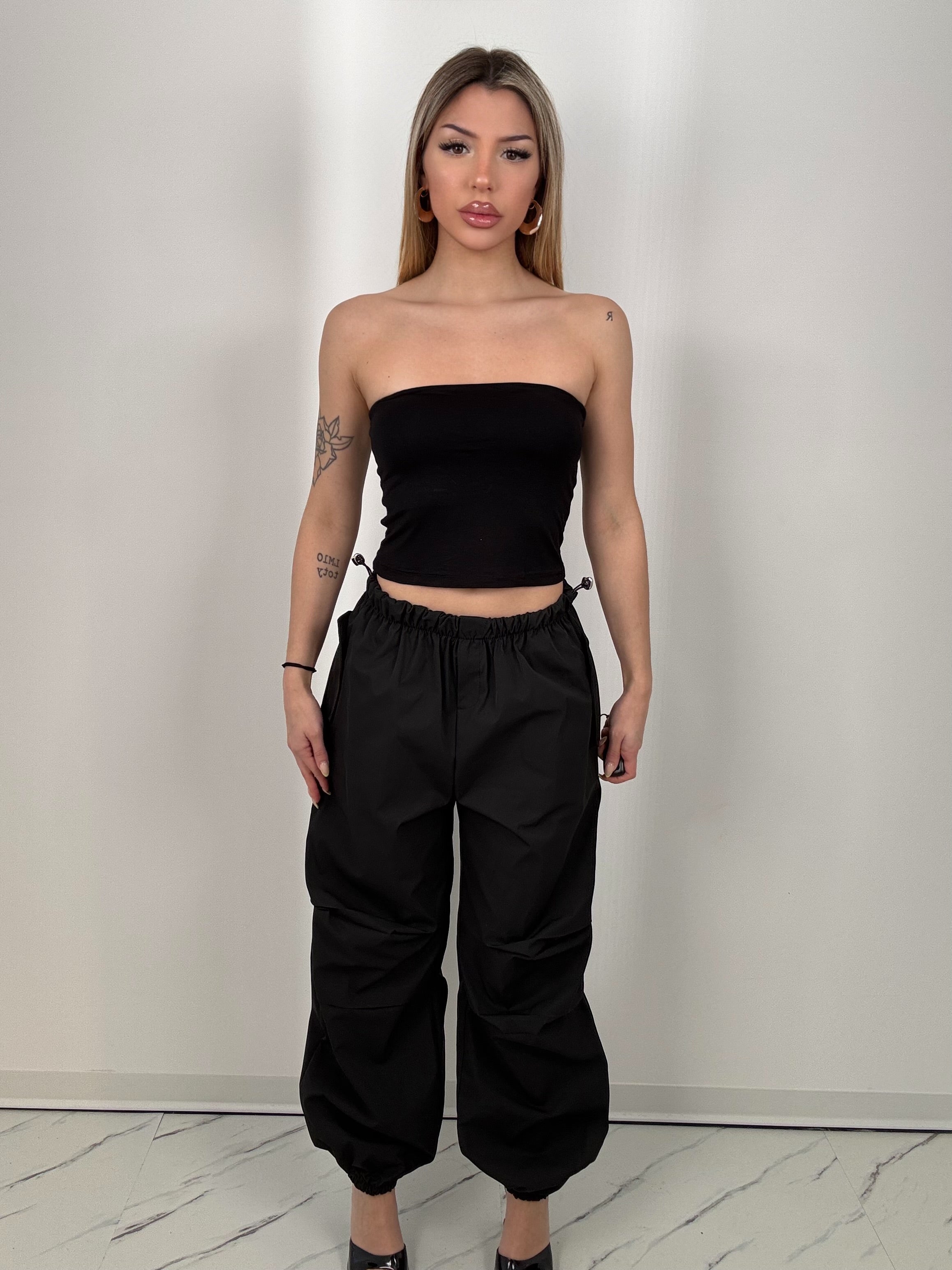 Pantaloni helix nero