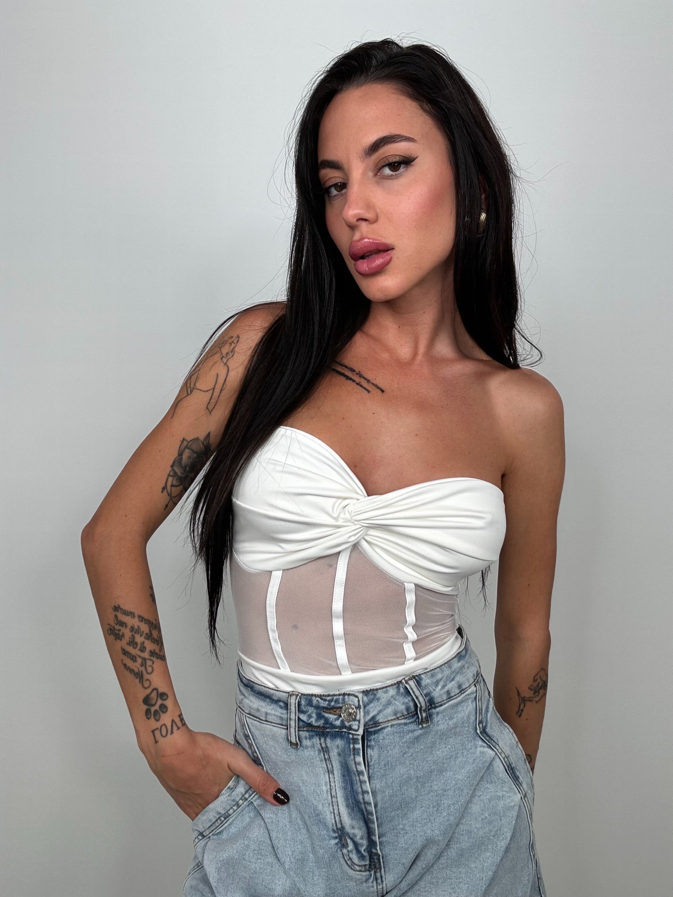 Body corsetto bianco