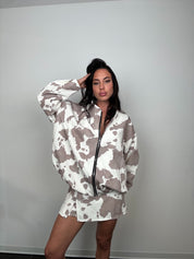 Co/ord cow grigio
