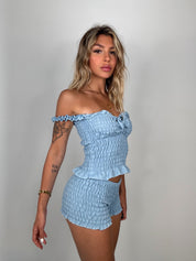Co/ord sahar azzurro