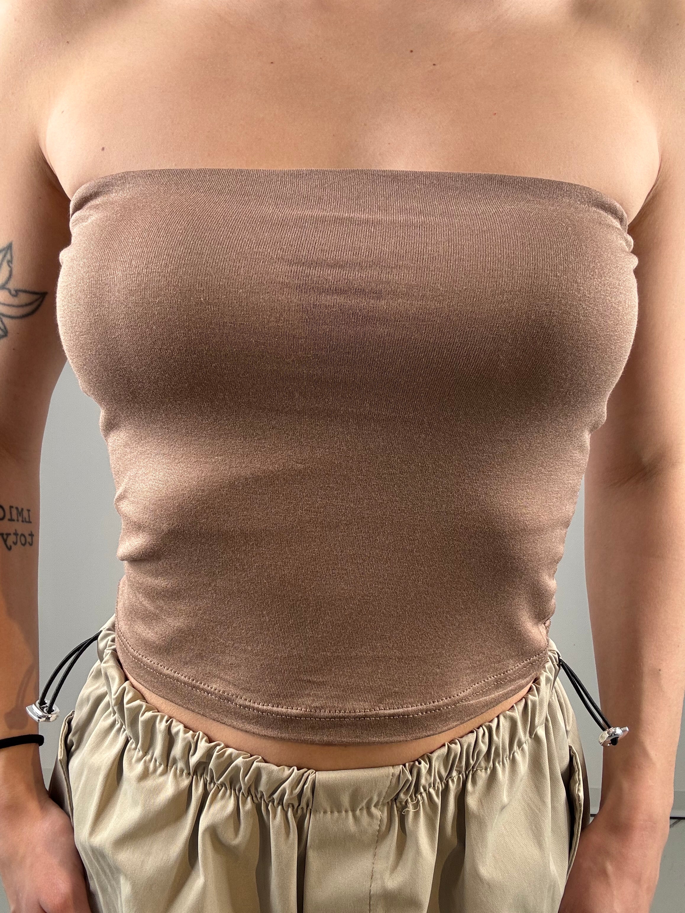Top viscosa beige