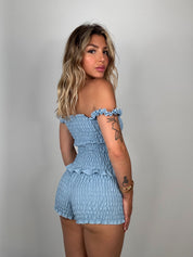 Co/ord sahar azzurro