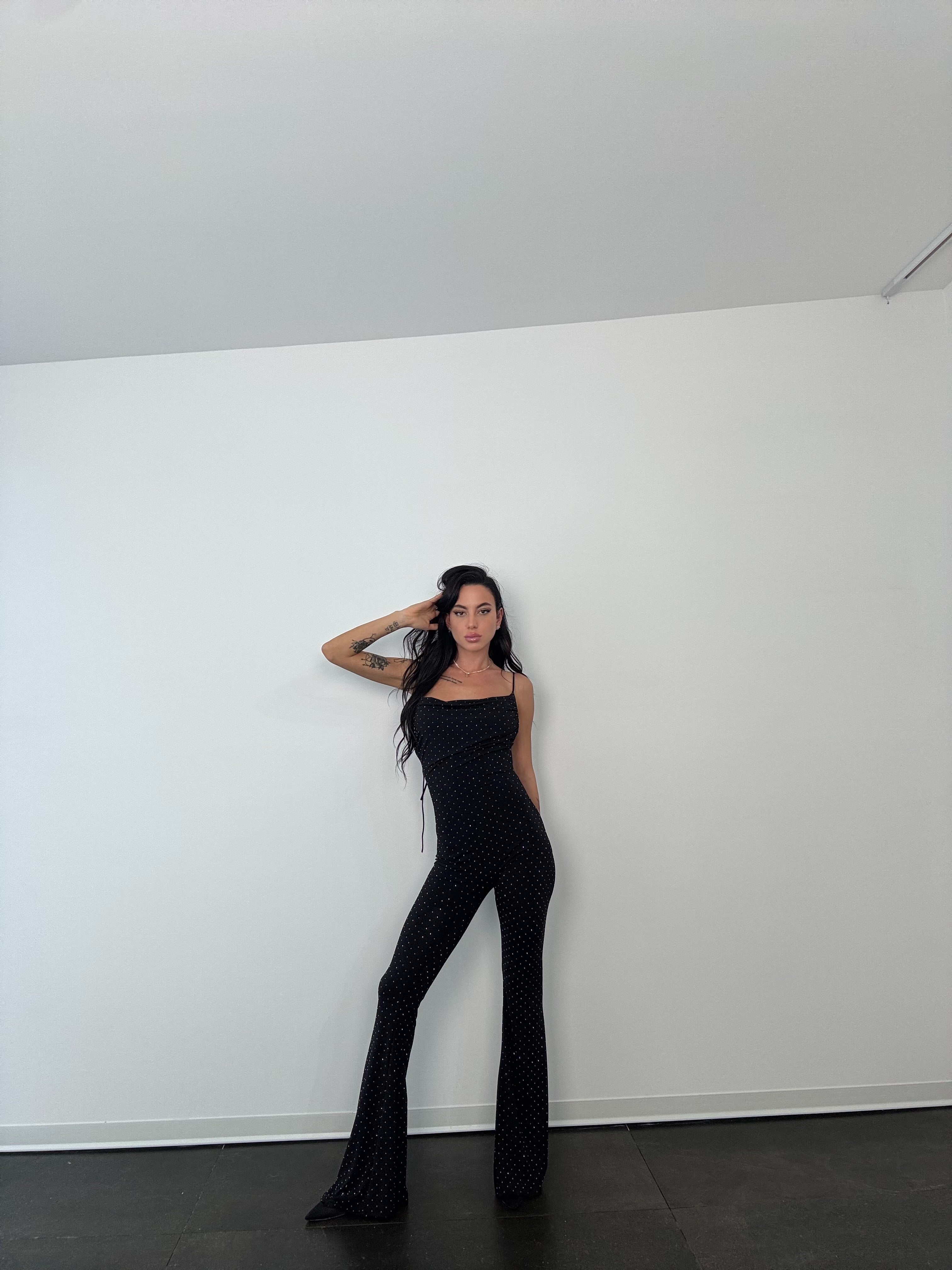 JUMPSUIT SPARKLE nero