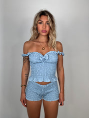 Co/ord sahar azzurro