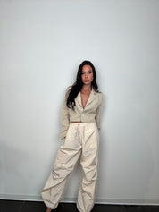 Pant parachute by lumina beige