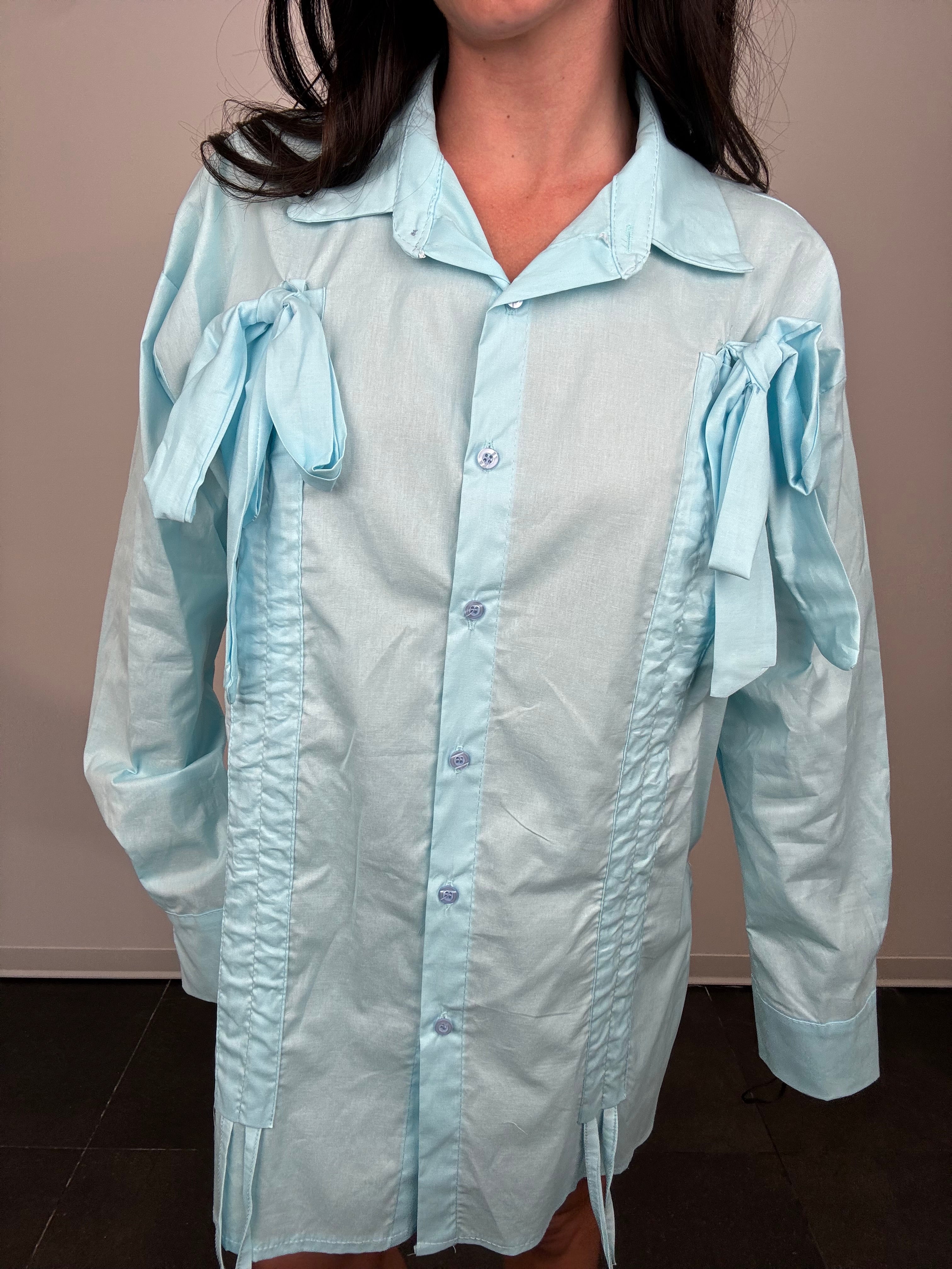 Camicia fiocco azzurro