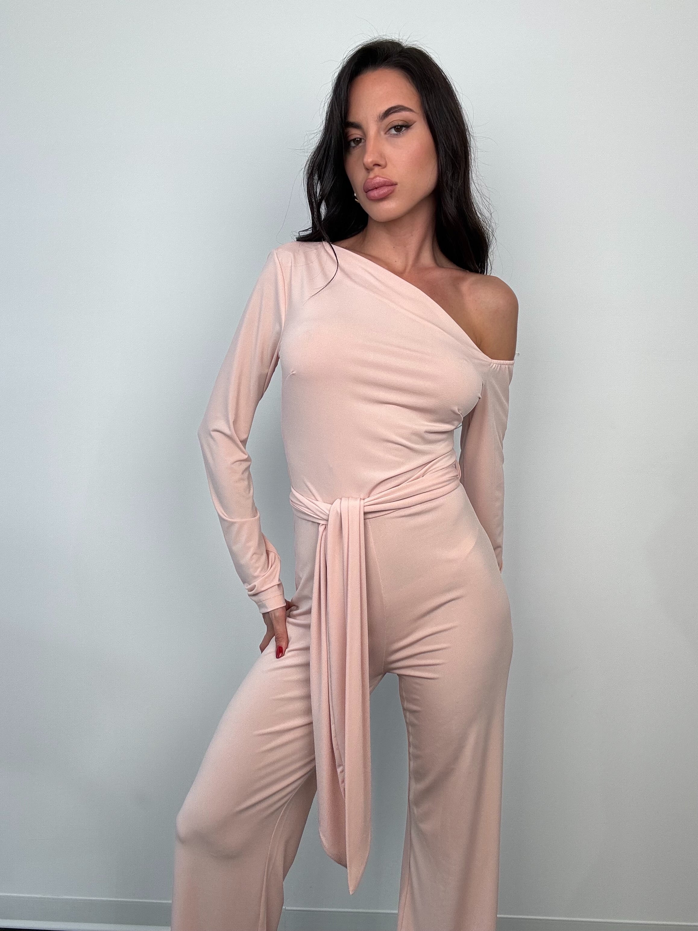 Jumpsuit knot rosa