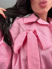 Camicia fiocco rosa