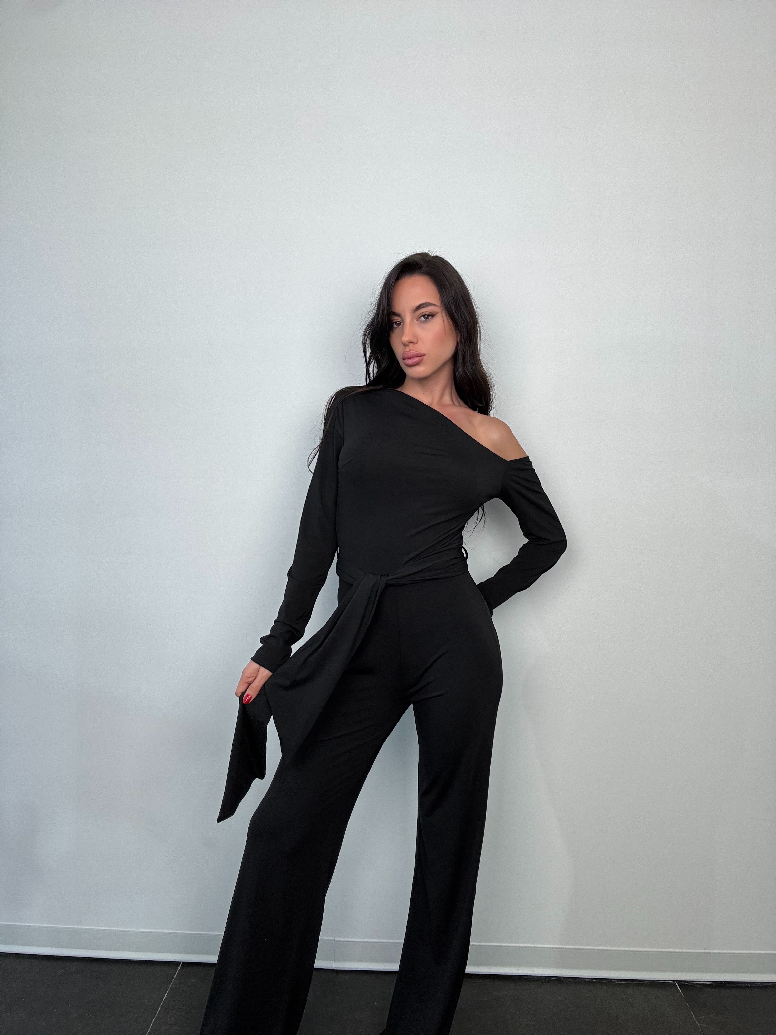 Jumpsuit knot nero