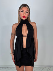 Co/ord noche short nero