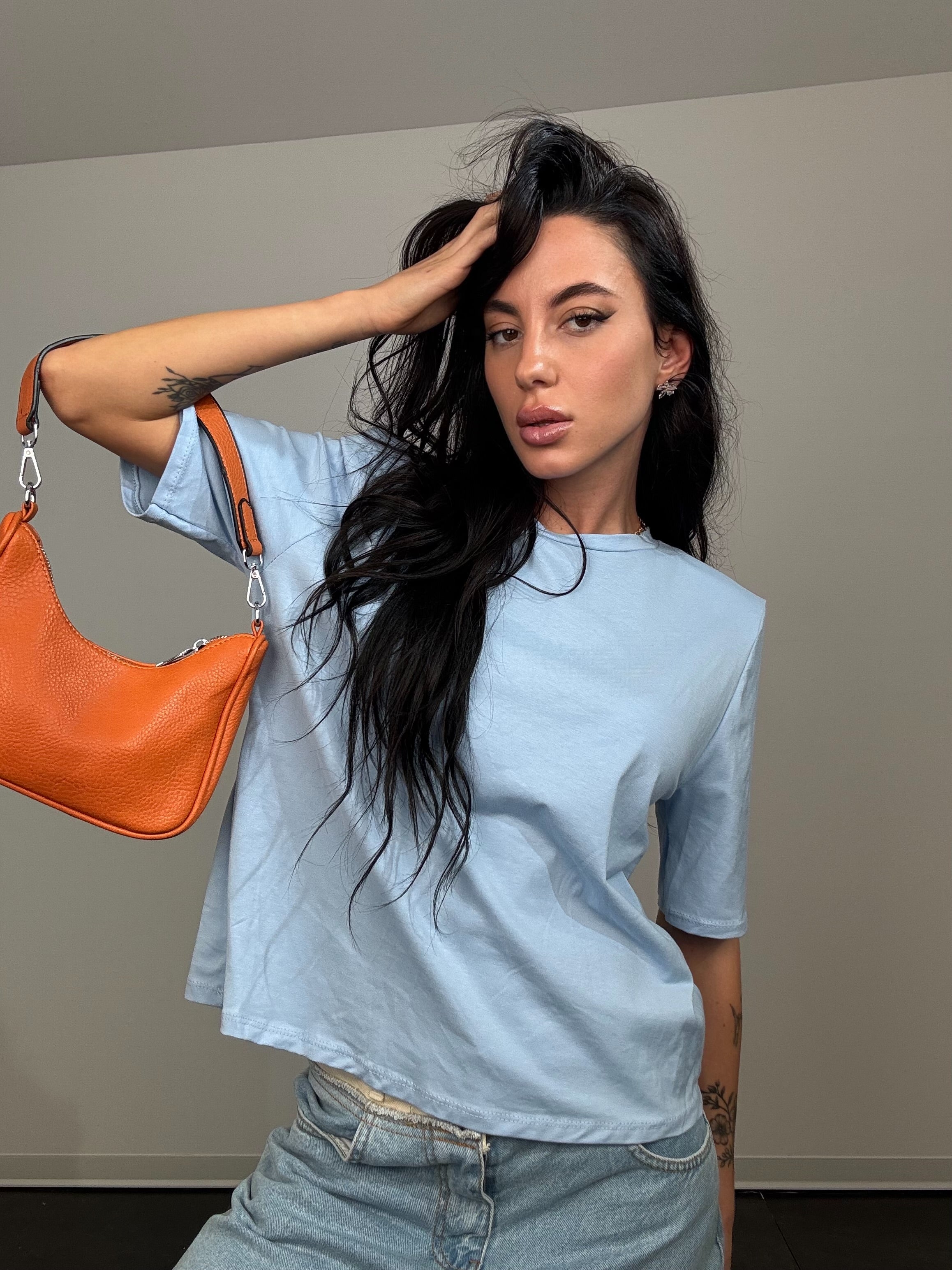 T-shirt joy azzurro