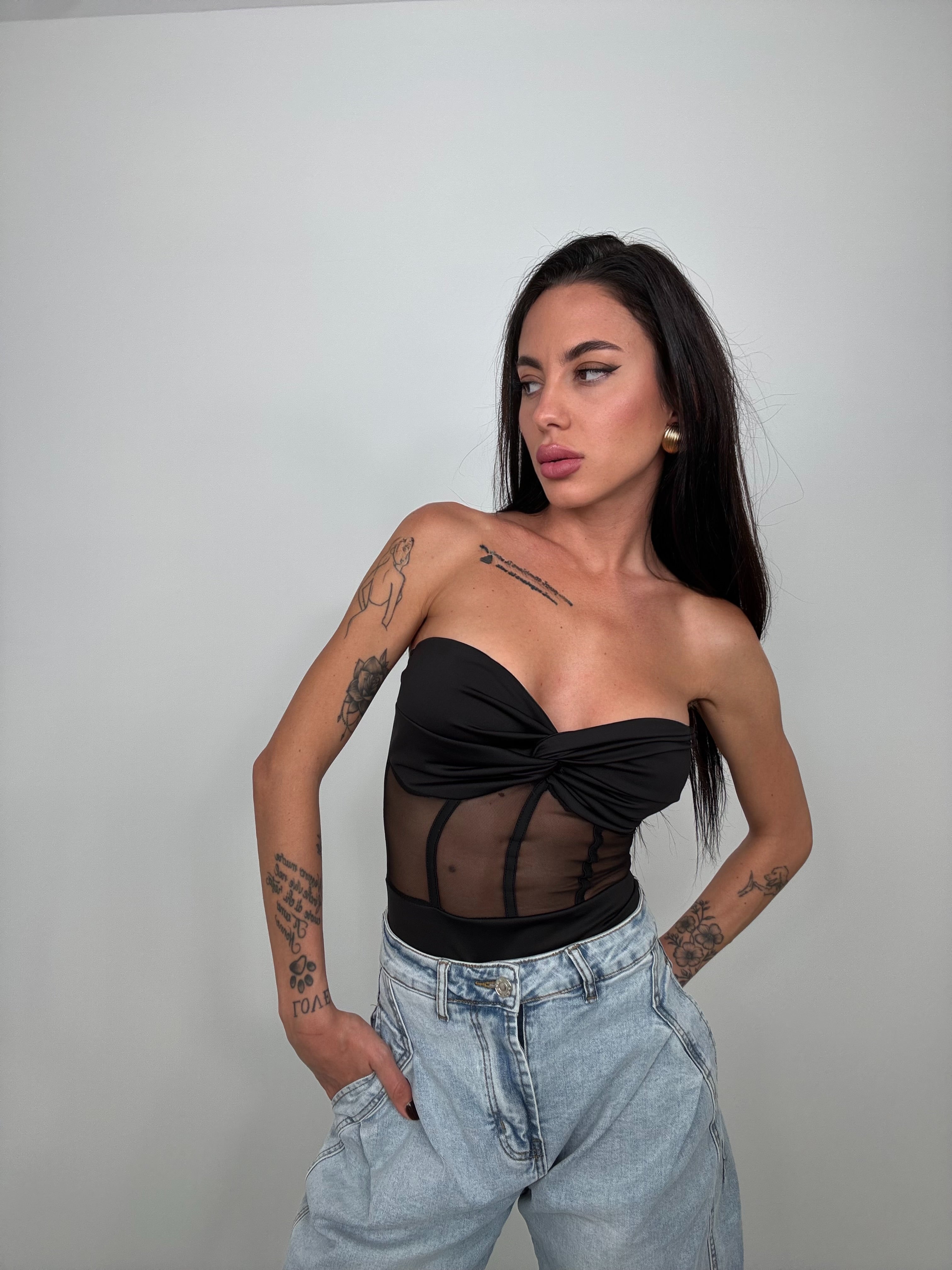 Body corsetto nero