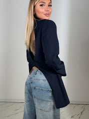 Blazer cut out blu navy