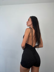Jumpsuit sparkle short nero