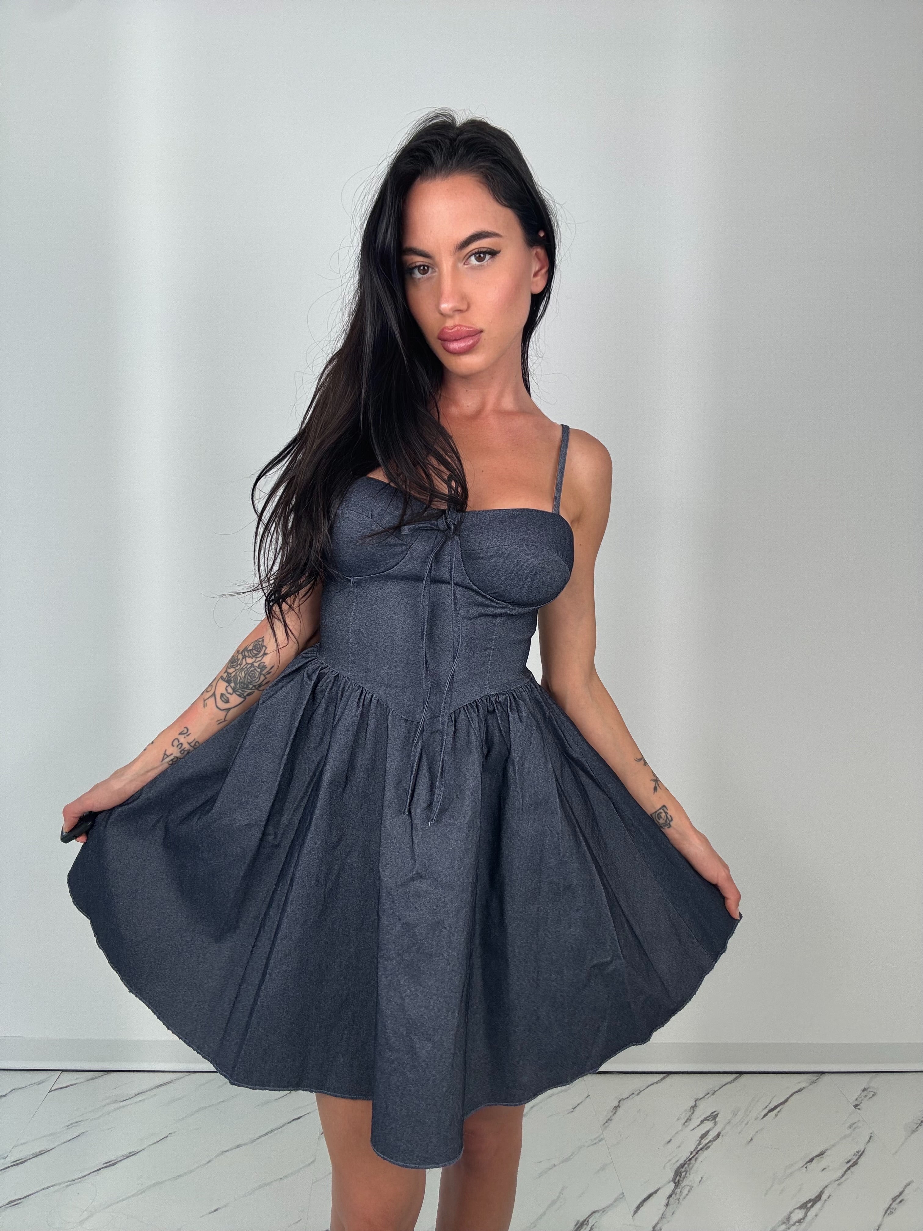 Dress effetto denim