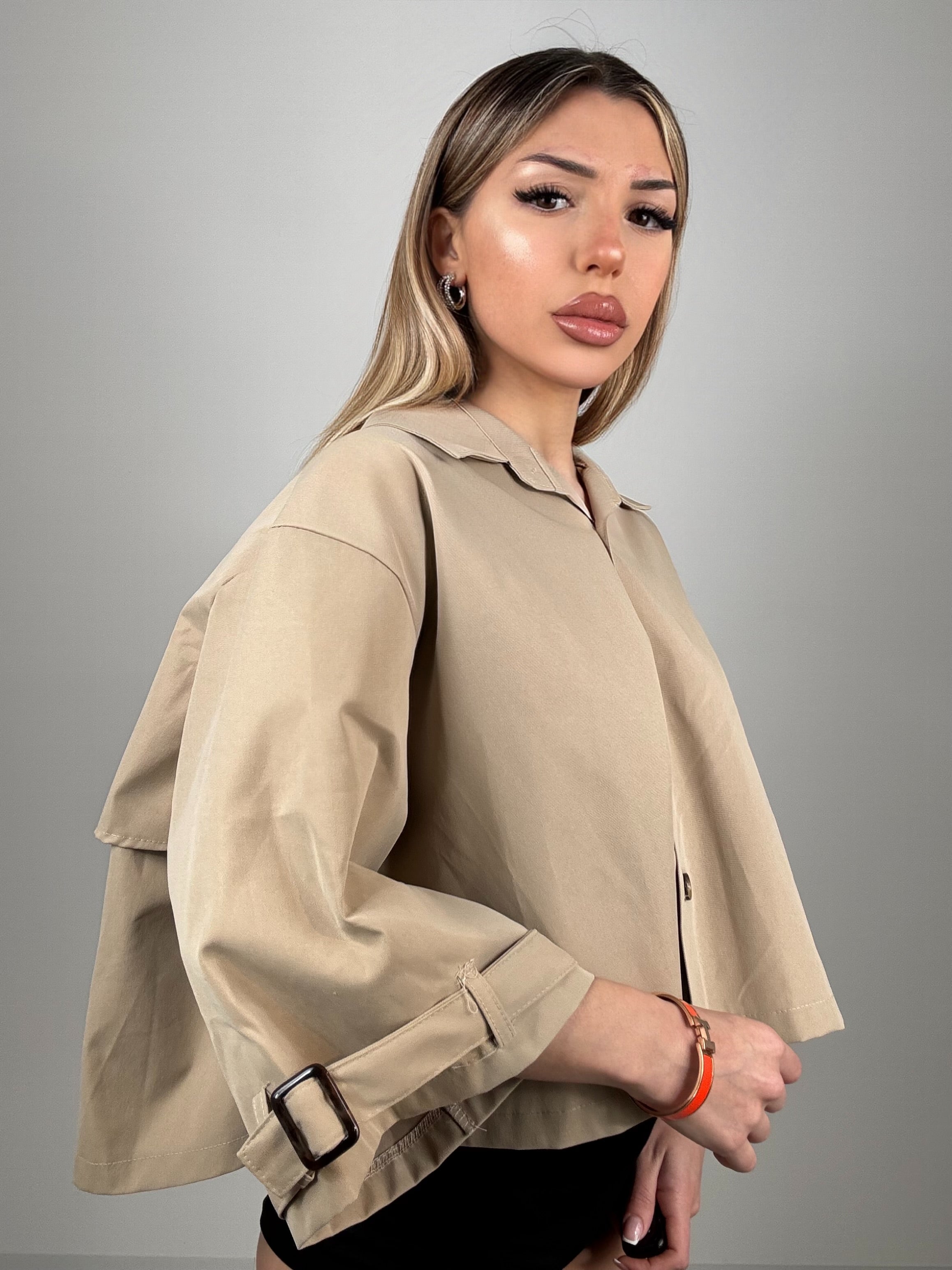 Mini trench beige