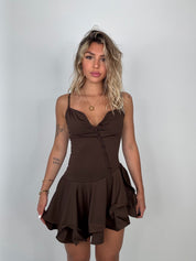 Dress Fabiana short cioccolato