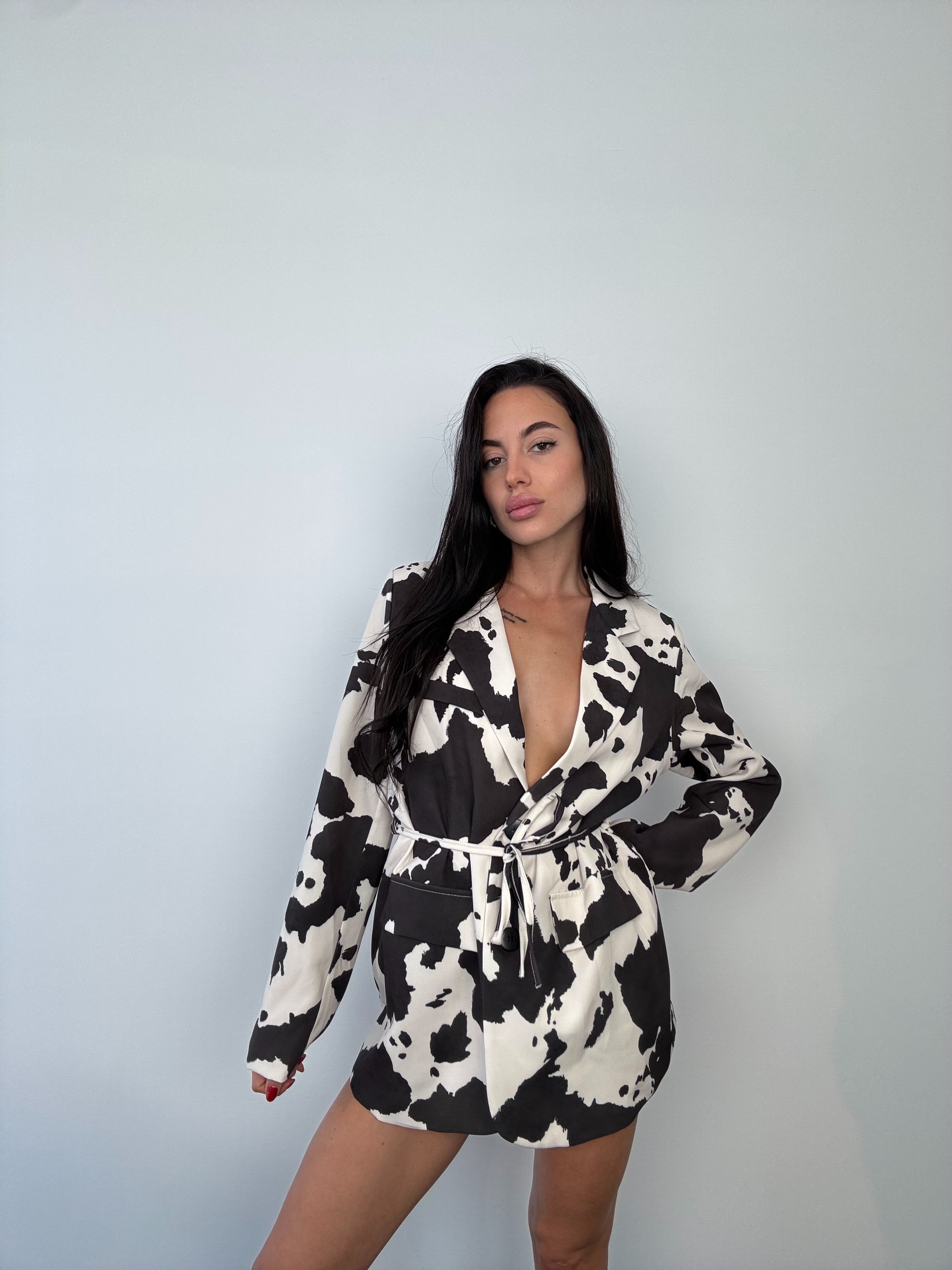 Blazer cow nero