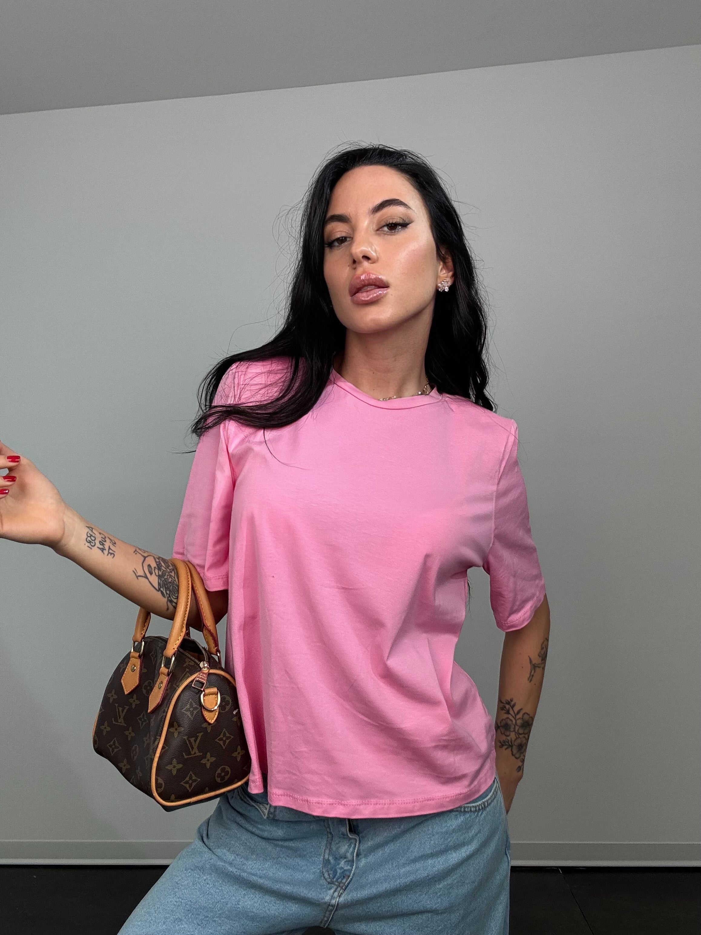 T-shirt joy rosa