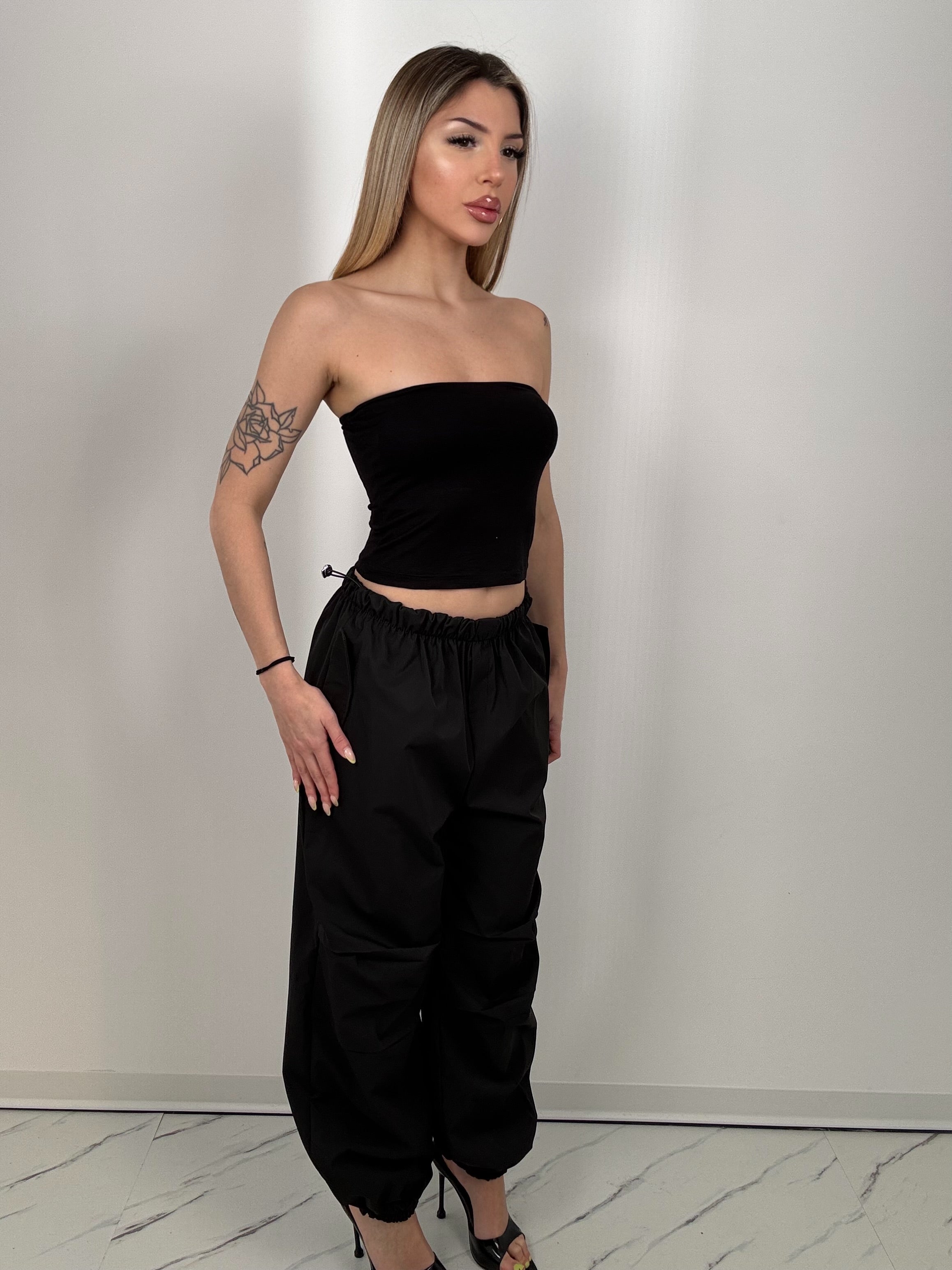 Pantaloni helix nero