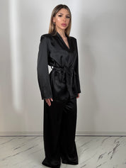 Tailleur satin black